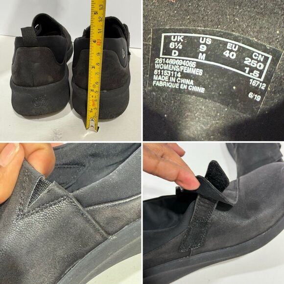 Cloudsteppers Clarks Shoes Womens 9 M Sillian 2.0 Ease Loafers Black 26146969 - Picture 4 of 16